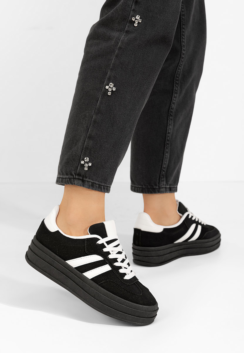 Czarne sneakersy damskie Allyna