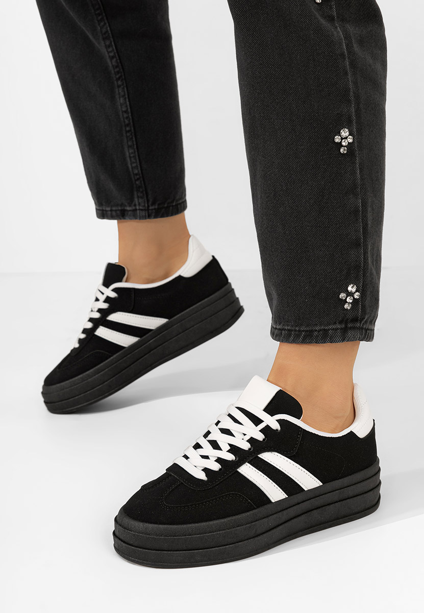 Czarne sneakersy damskie Allyna