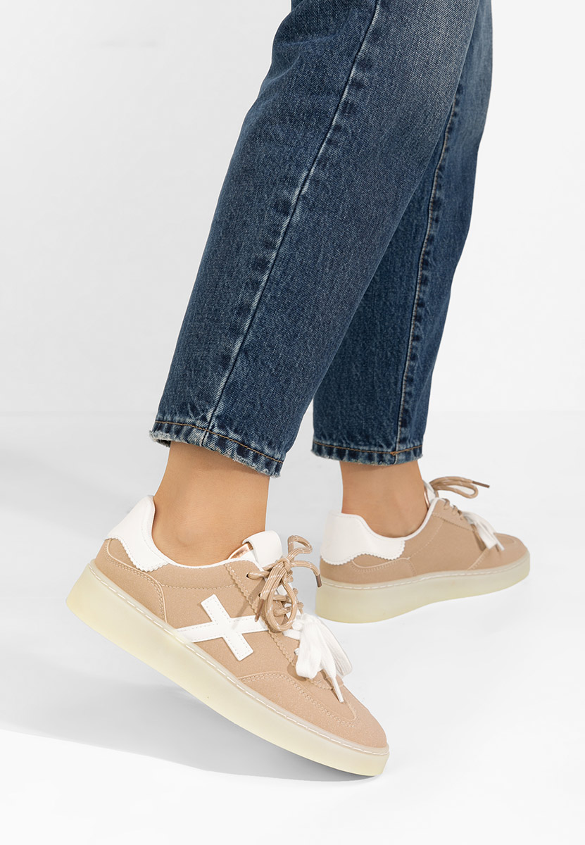 Khaki sneakersy damskie Livya