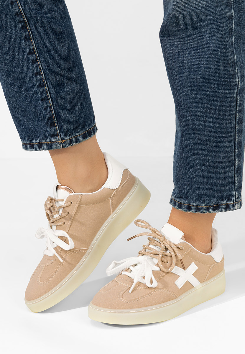 Khaki sneakersy damskie Livya
