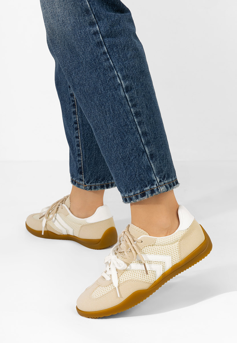 Beżowe sneakersy damskie Sharyl