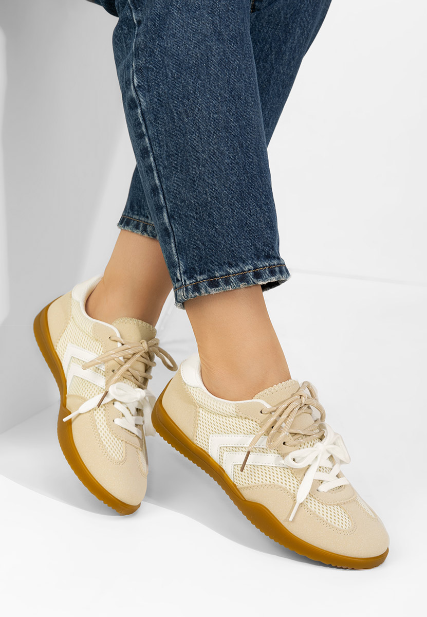 Beżowe sneakersy damskie Sharyl