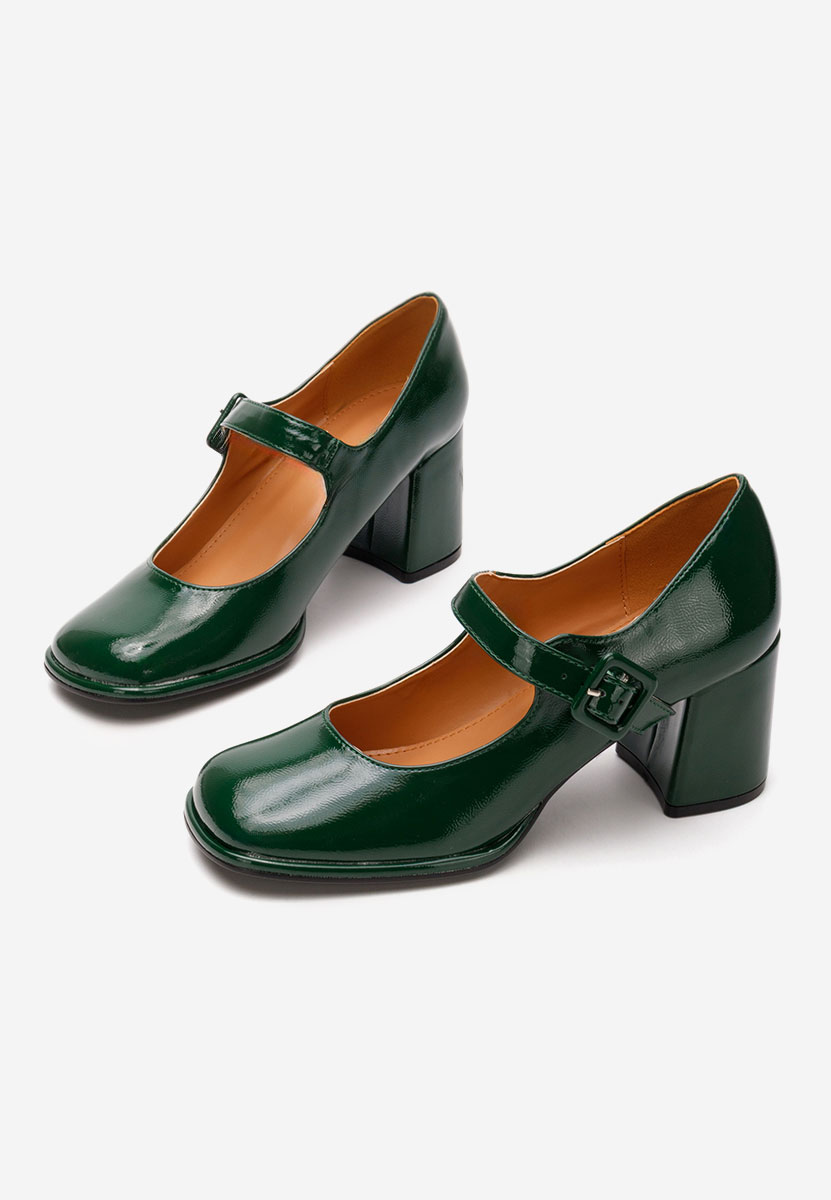 Zielone czółenka na słupku Terresa