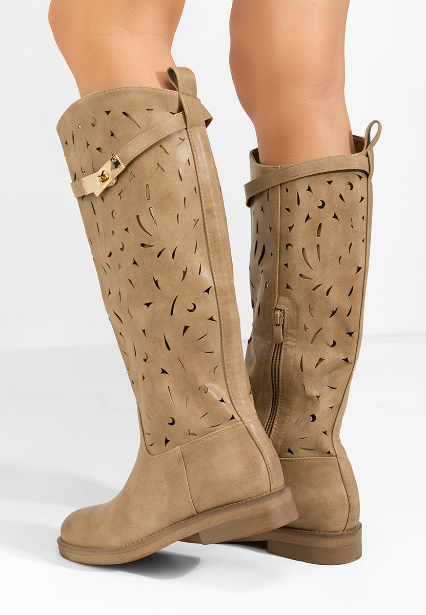 Khaki kozaki Fara toc Florina