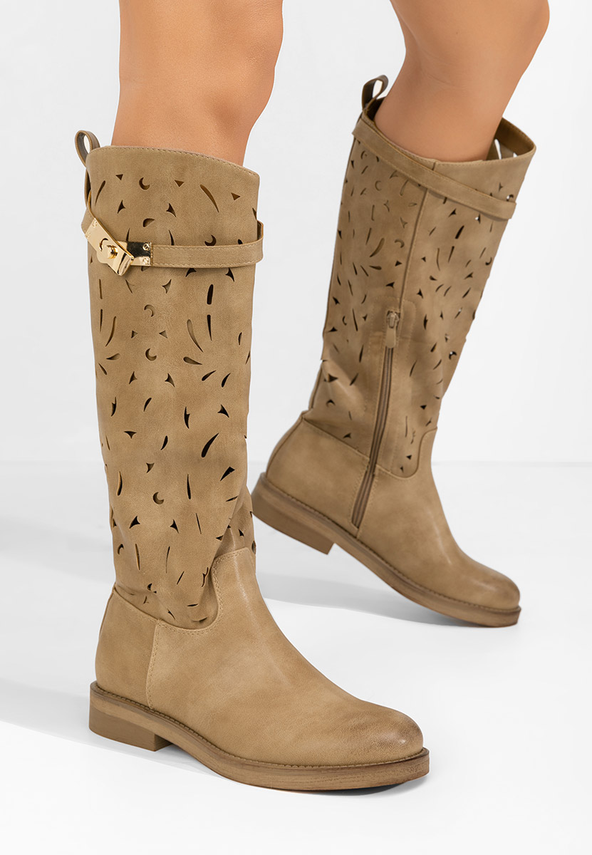 Khaki kozaki Fara toc Florina