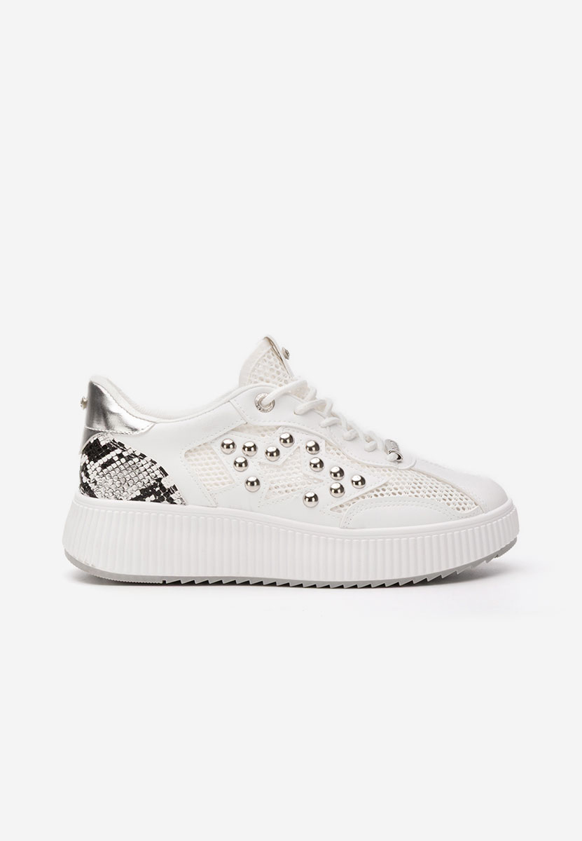 Białe sneakersy damskie Jeanetta