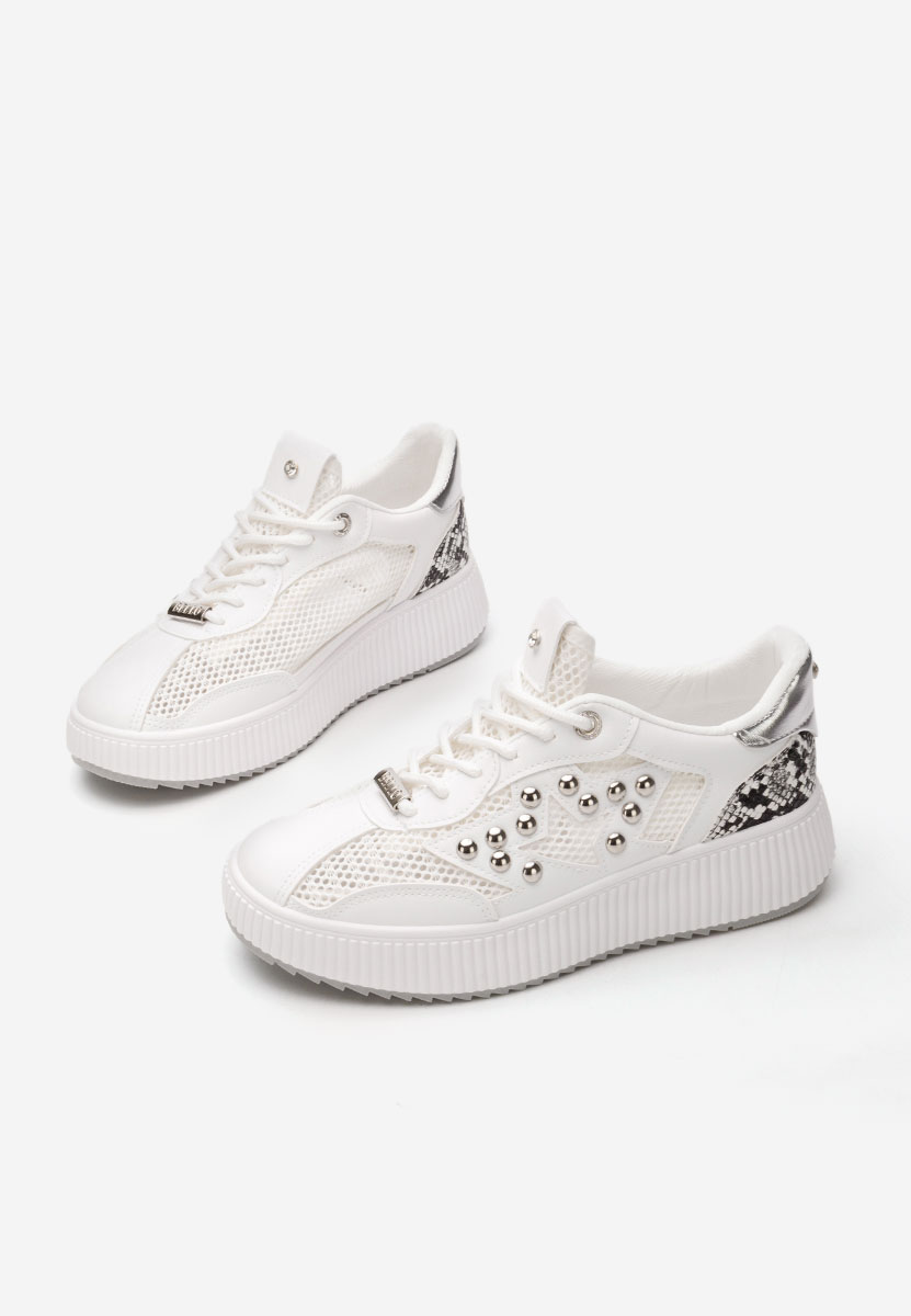 Białe sneakersy damskie Jeanetta