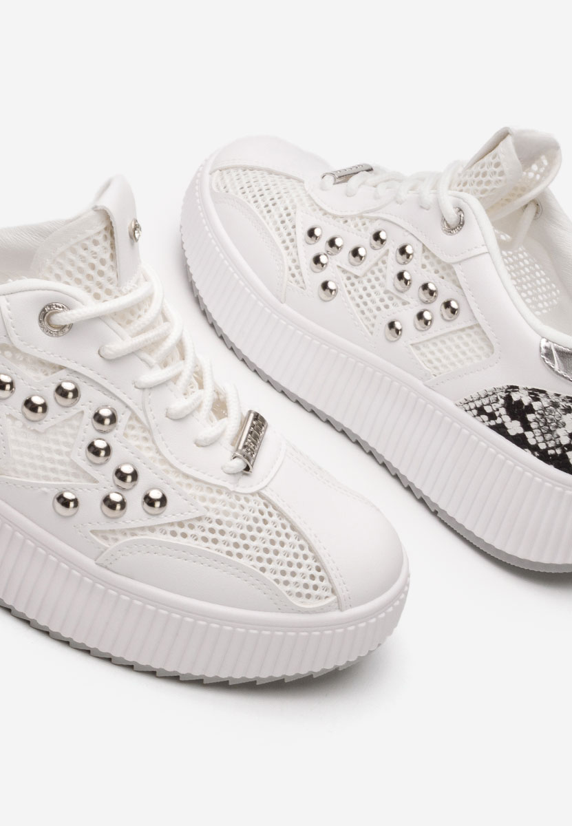 Białe sneakersy damskie Jeanetta