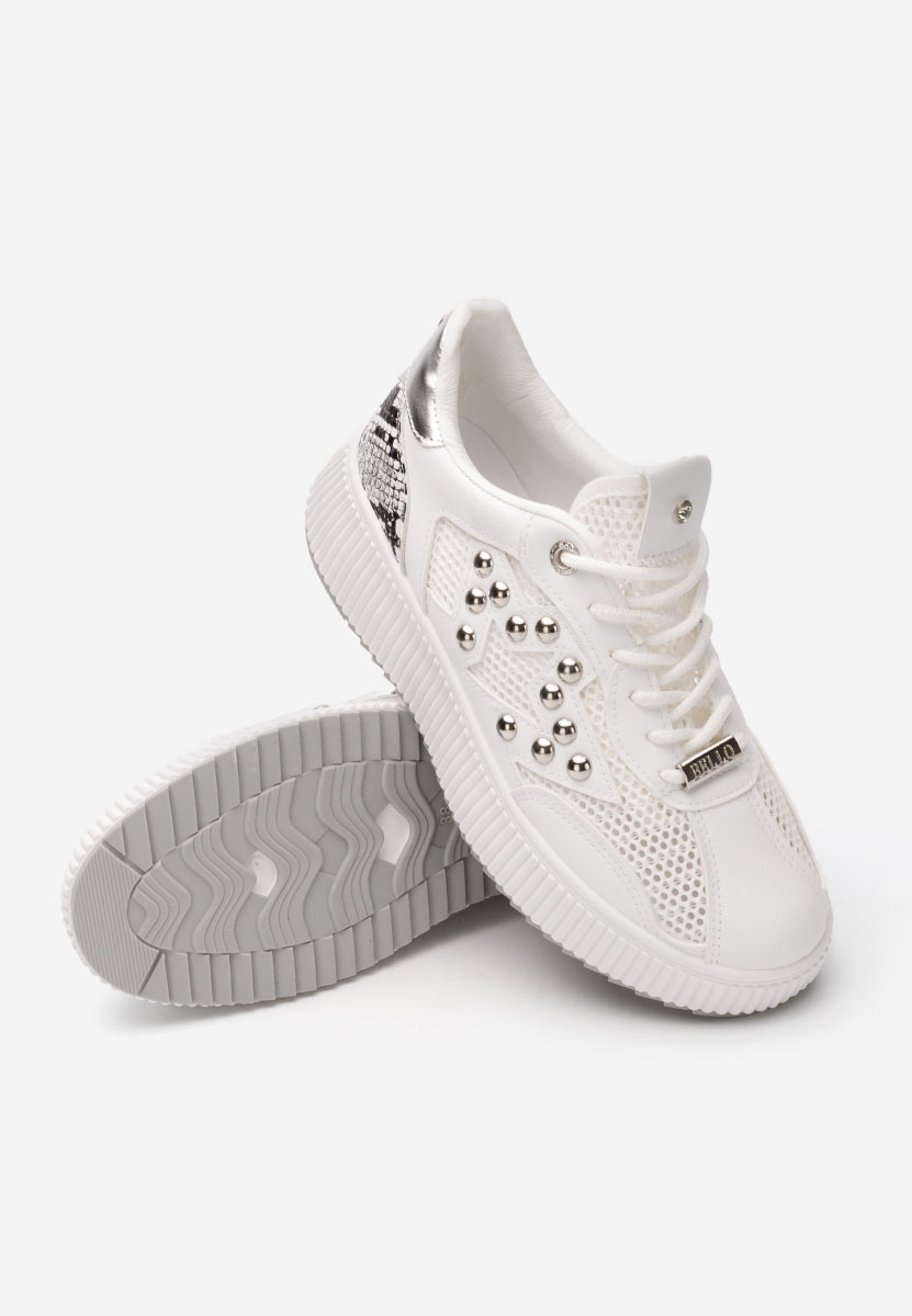 Białe sneakersy damskie Jeanetta