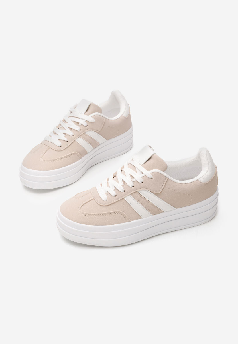 Beżowe sneakersy damskie Allyna