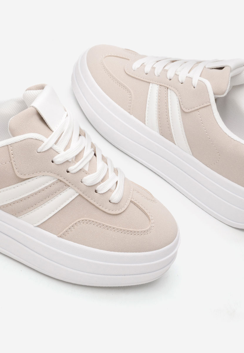 Beżowe sneakersy damskie Allyna
