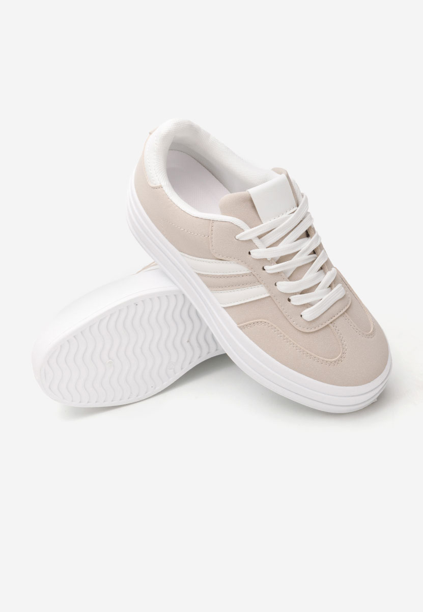 Beżowe sneakersy damskie Allyna