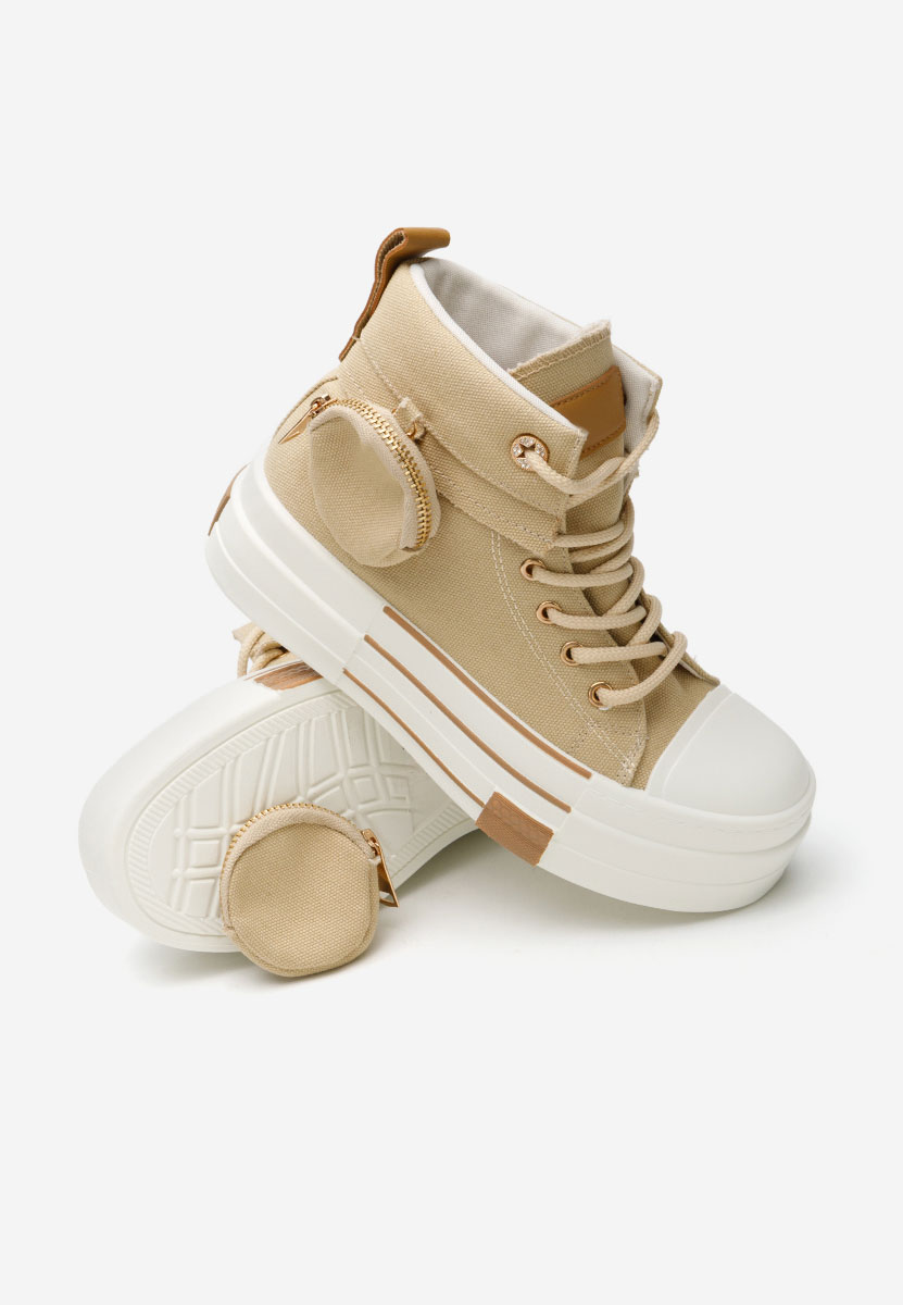 Khaki trampki wysokie damskie Sharita