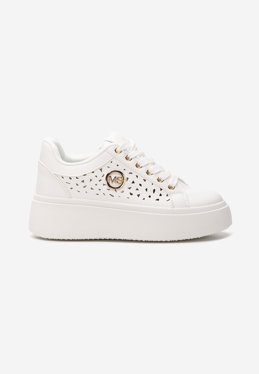 Białe sneakersy na platformie Nicolette