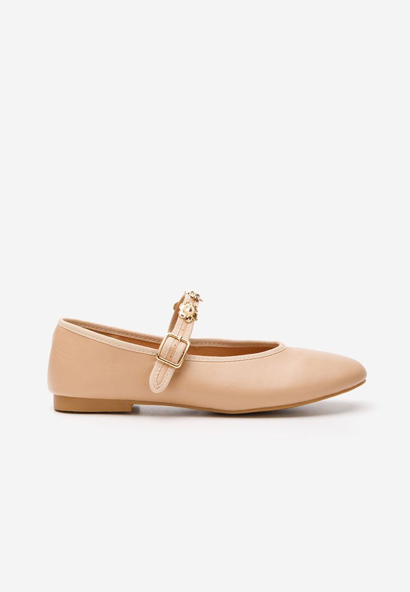Khaki baleriny damskie Christena