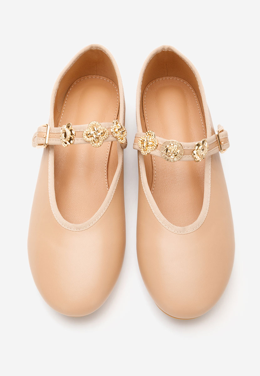 Khaki baleriny damskie Christena