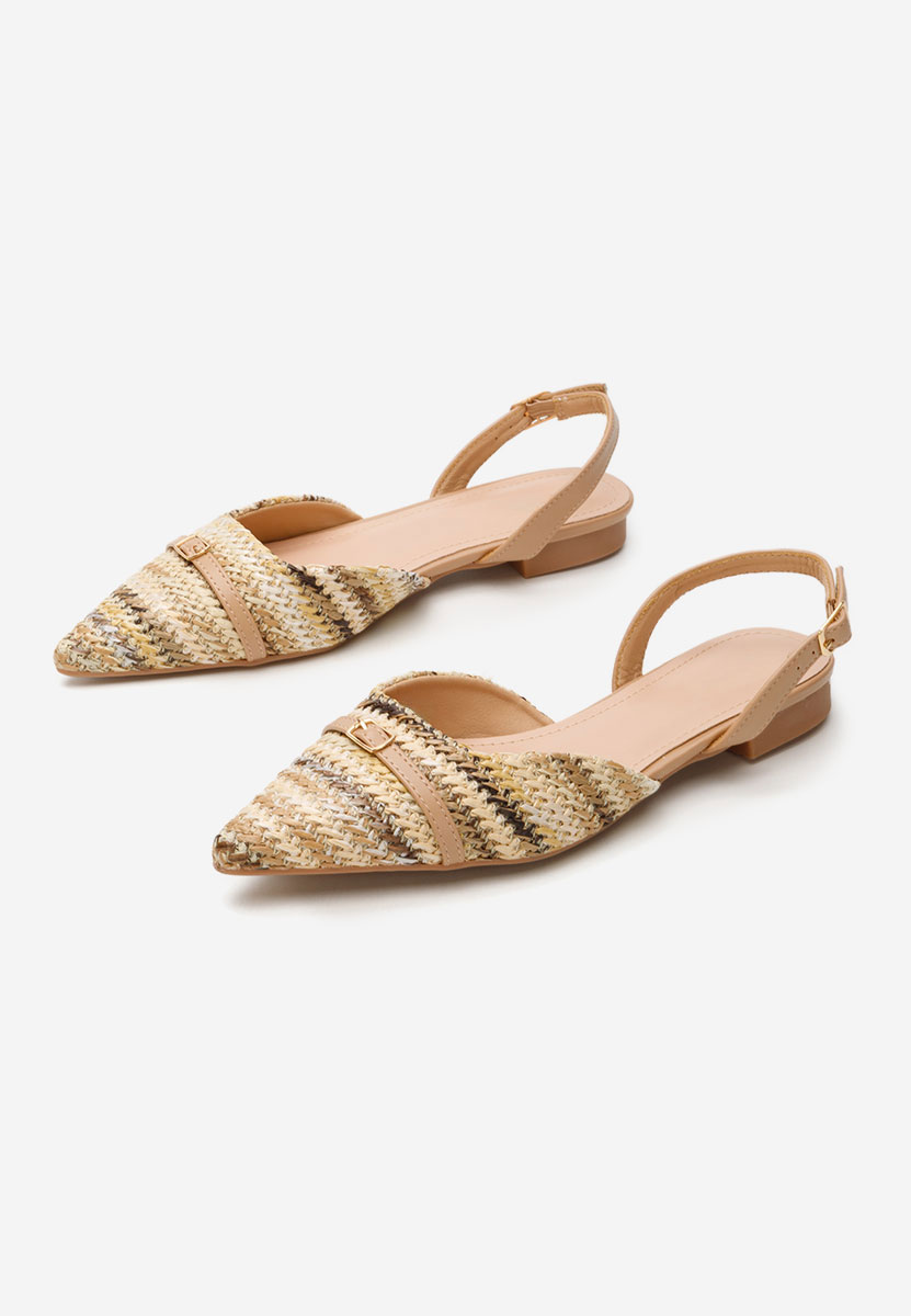 Khaki baleriny damskie Candyce