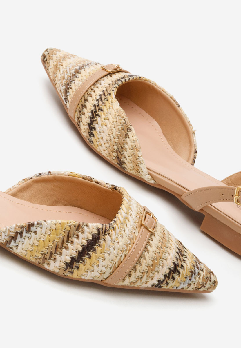 Khaki baleriny damskie Candyce