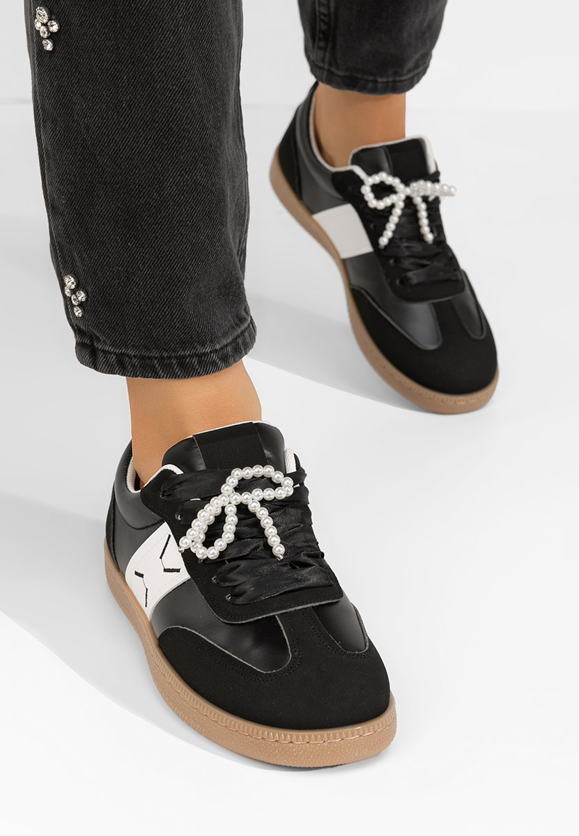 Czarne sneakersy damskie Jenette