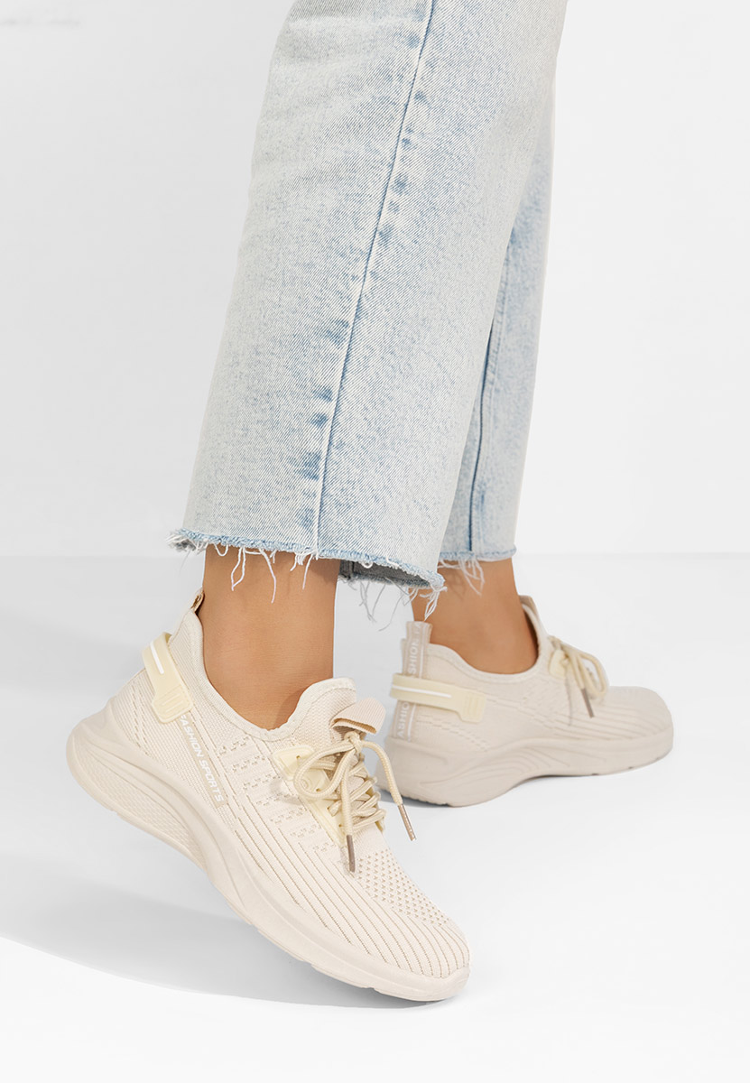 Beżowe buty sportowe damskie Codrina