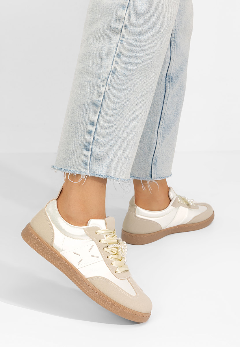 Beżowe sneakersy damskie Jenette