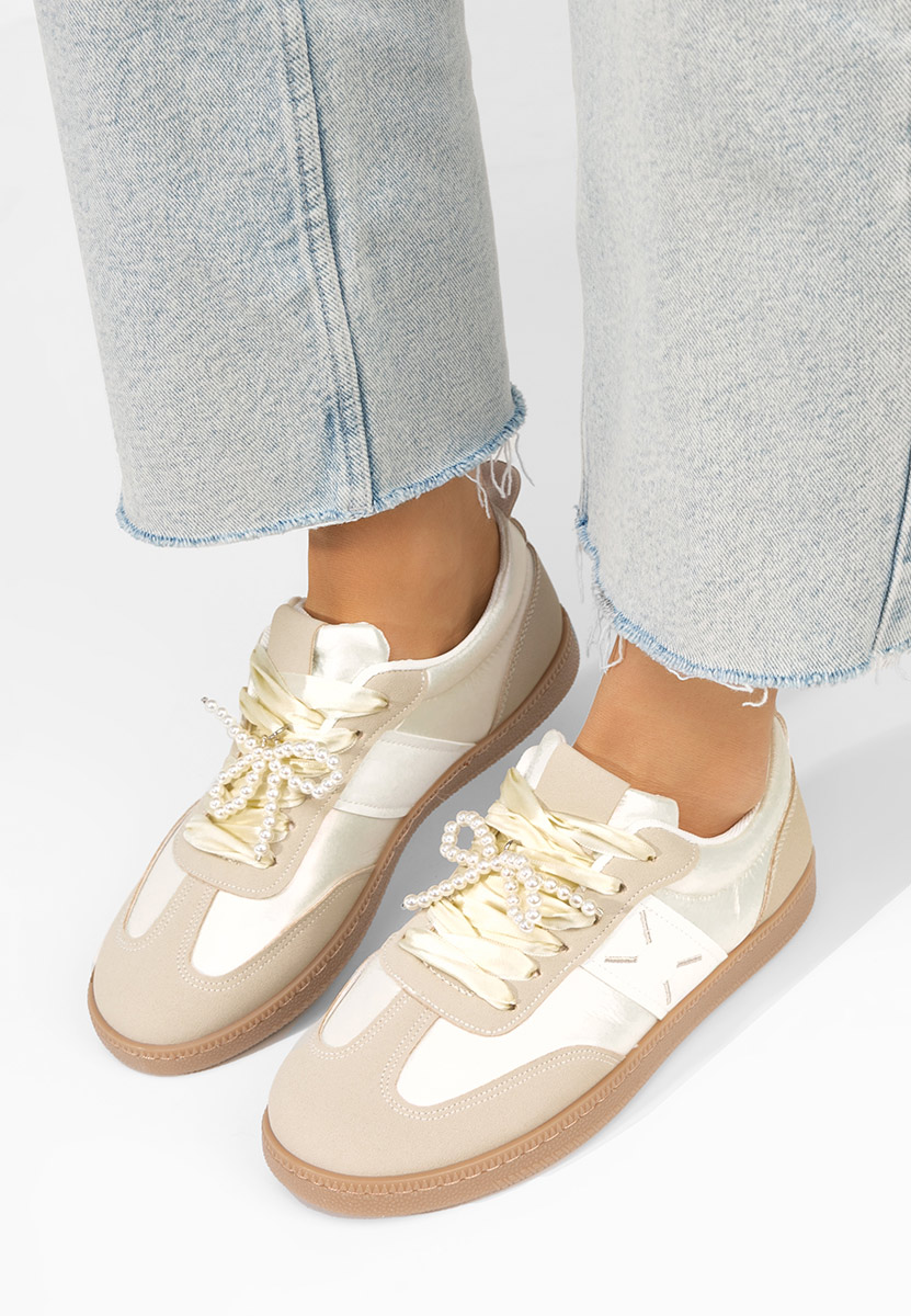 Beżowe sneakersy damskie Jenette