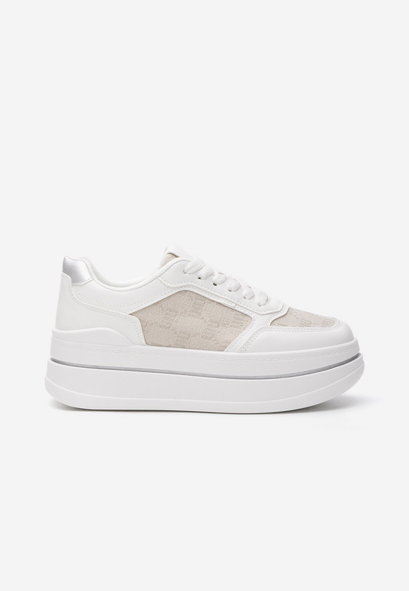 Białe sneakersy na platformie Elouisa