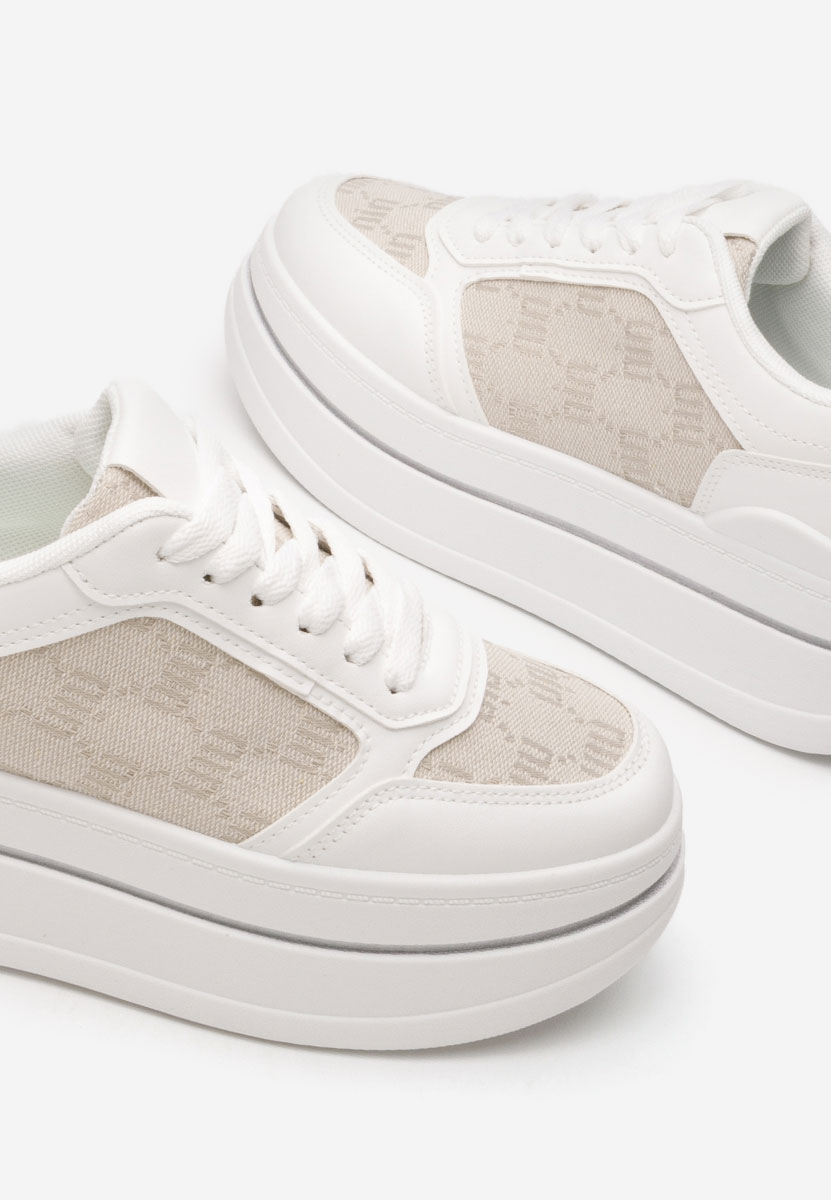 Białe sneakersy na platformie Elouisa