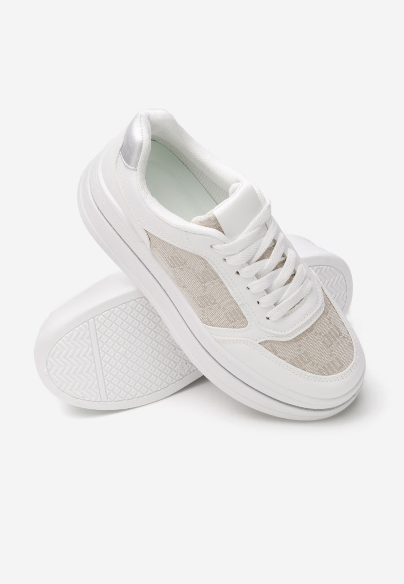 Białe sneakersy na platformie Elouisa