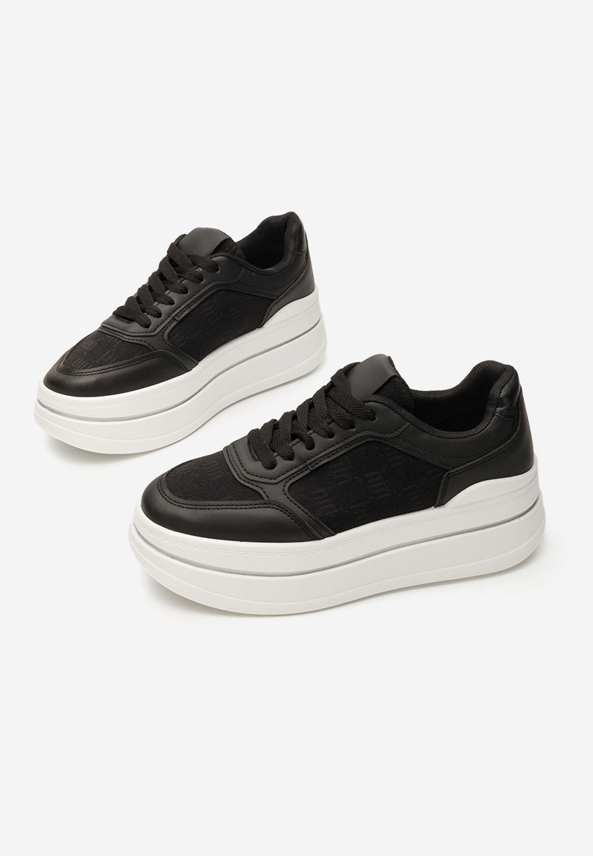 Czarne sneakersy na platformie Elouisa