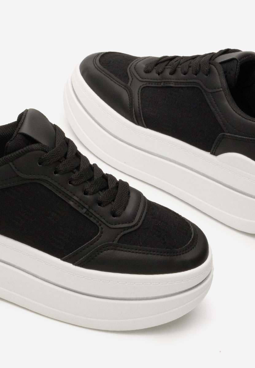 Czarne sneakersy na platformie Elouisa