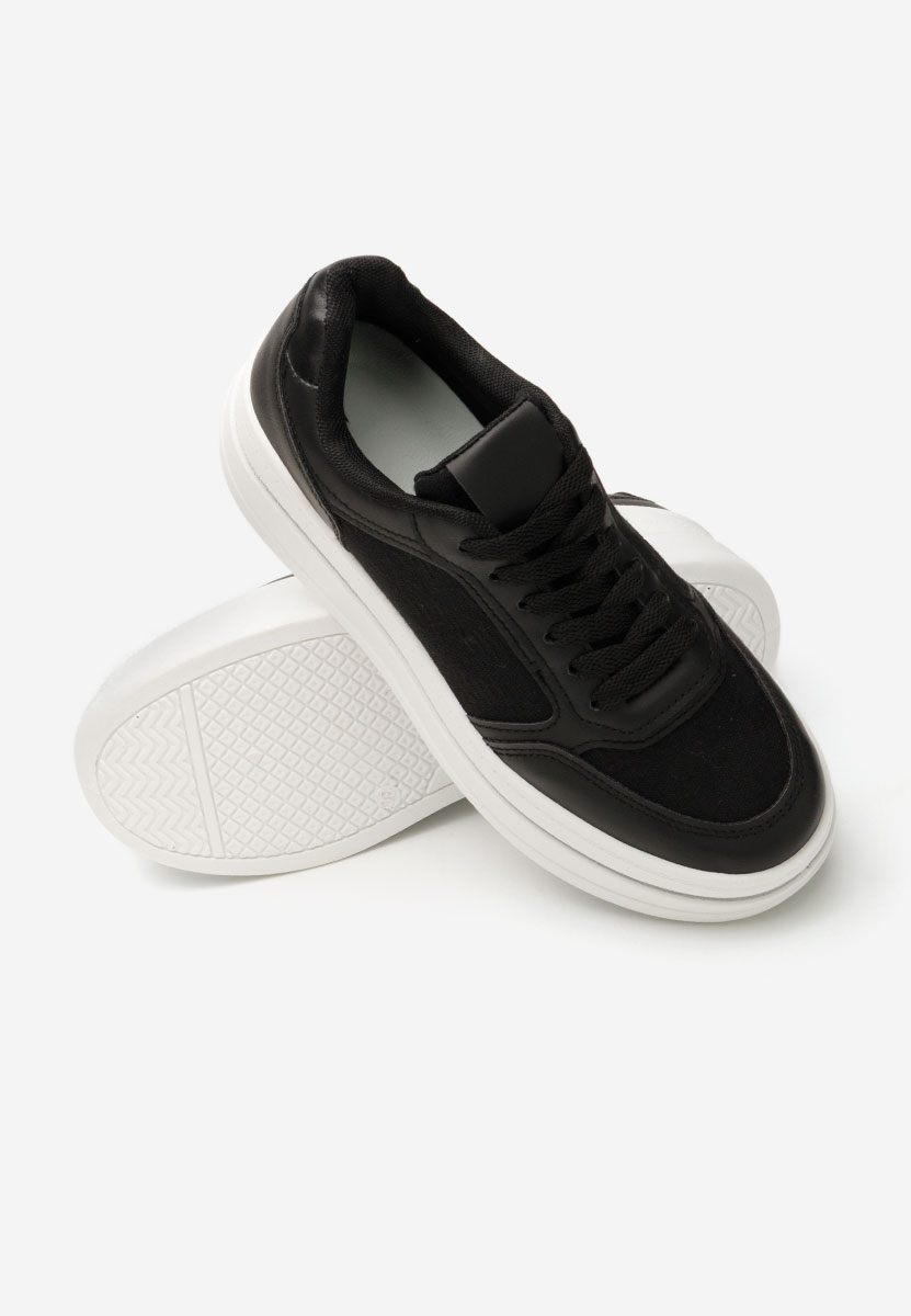 Czarne sneakersy na platformie Elouisa