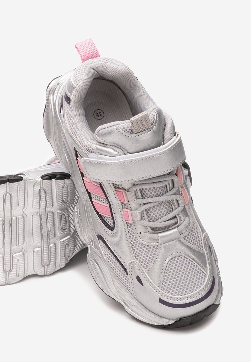 Srebrne sneakersy dziewczęce Zozzy