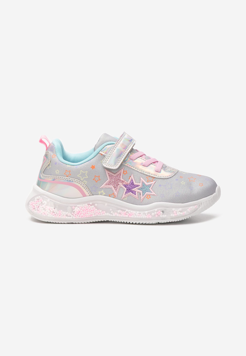 Srebrne sneakersy dziewczęce Frolly