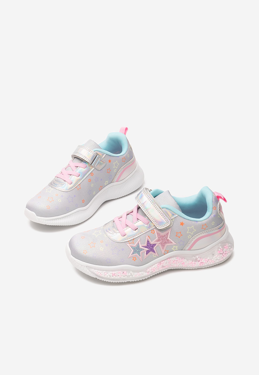 Srebrne sneakersy dziewczęce Frolly