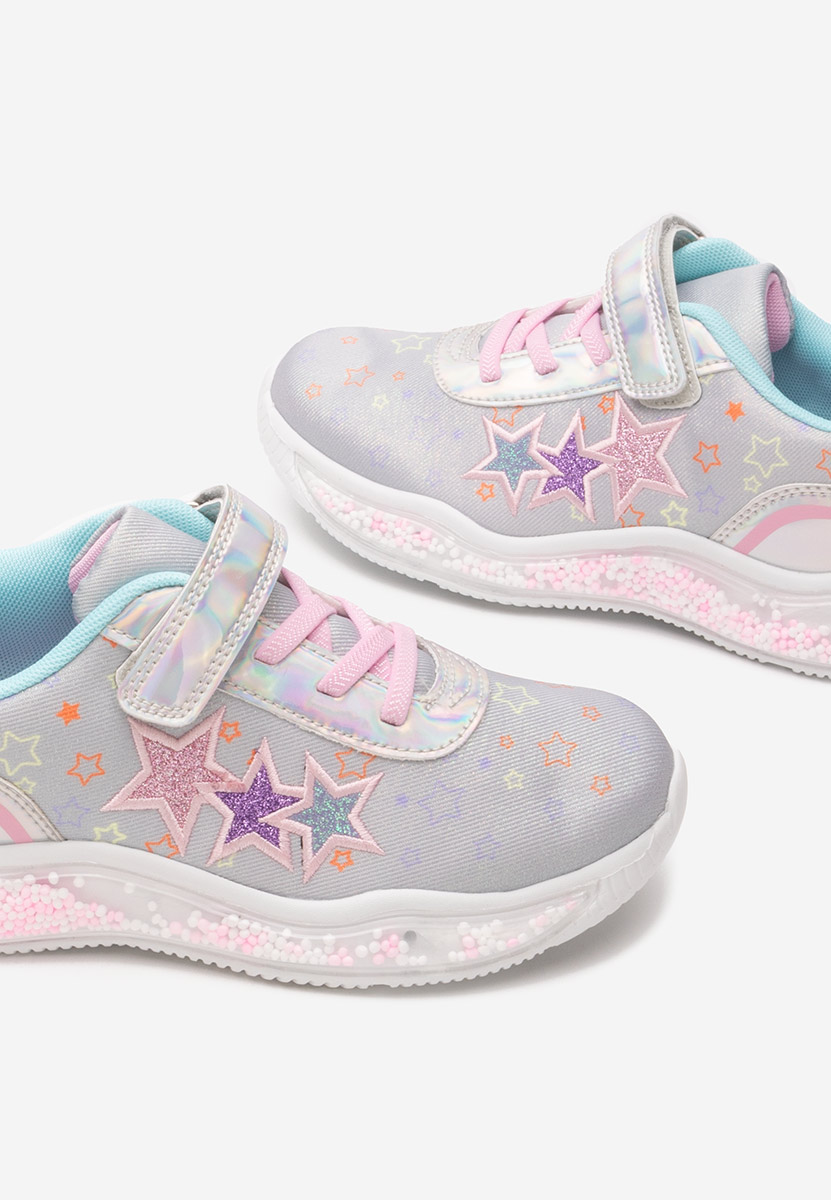 Srebrne sneakersy dziewczęce Frolly