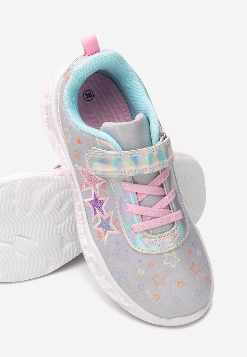 Srebrne sneakersy dziewczęce Frolly