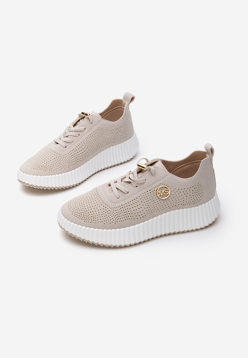 Szare sneakersy na koturnie Antonya