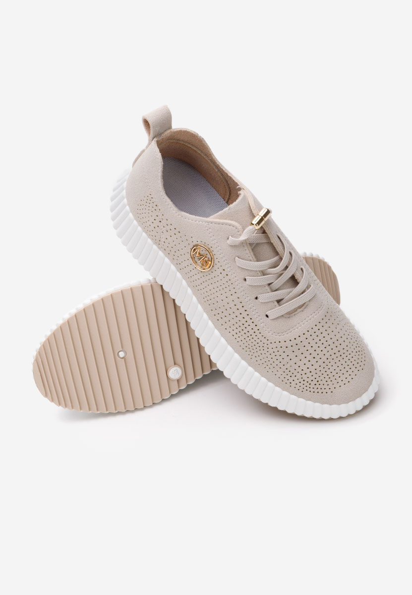 Szare sneakersy na koturnie Antonya
