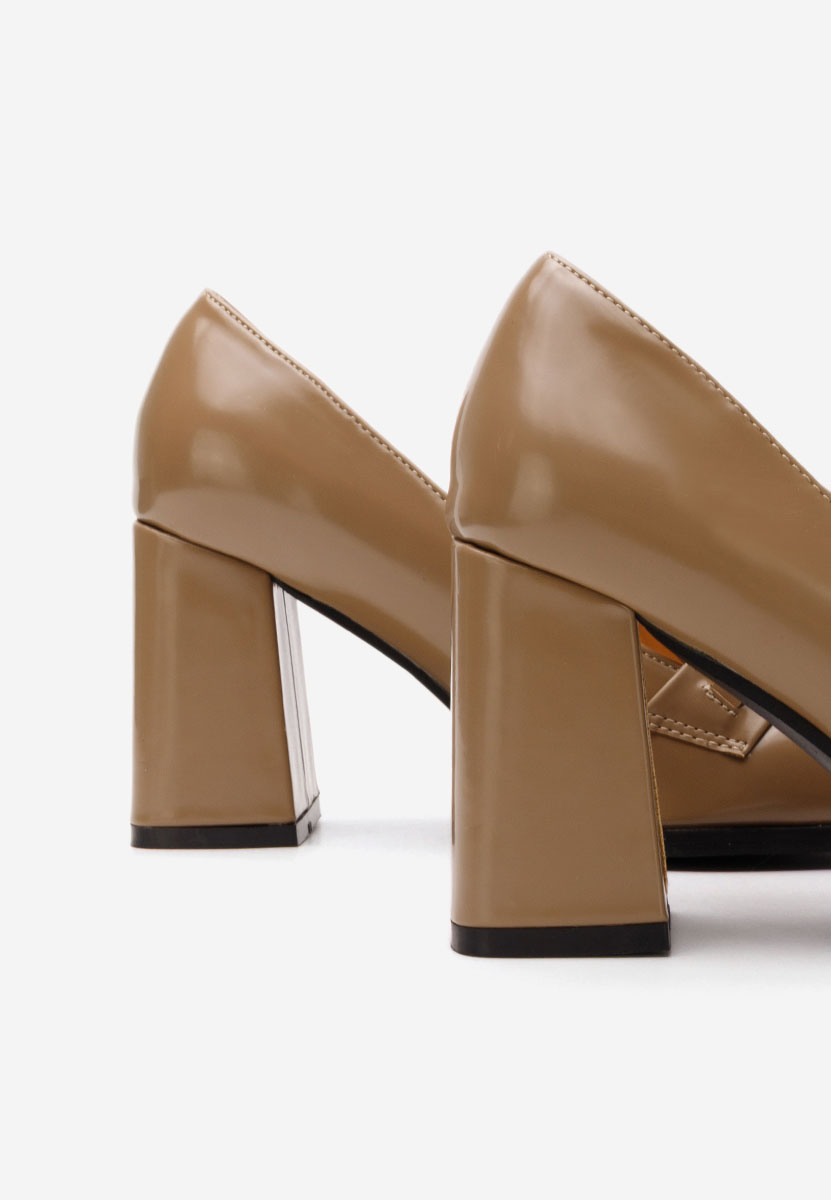 Khaki mokasyny na słupku Noriana