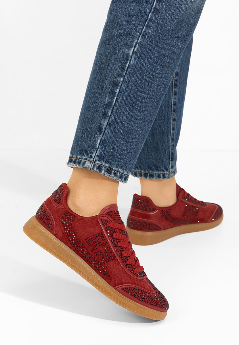 Czerwone sneakersy damskie Magdalene
