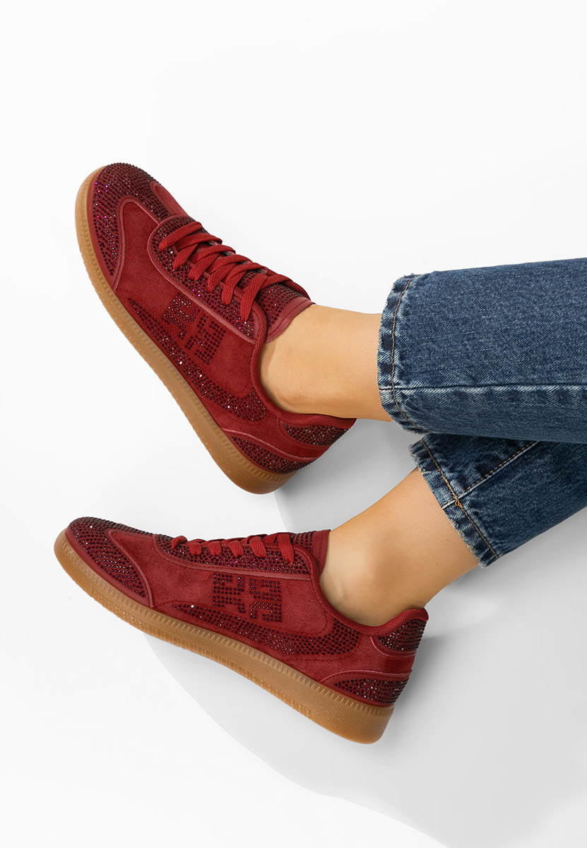 Czerwone sneakersy damskie Magdalene