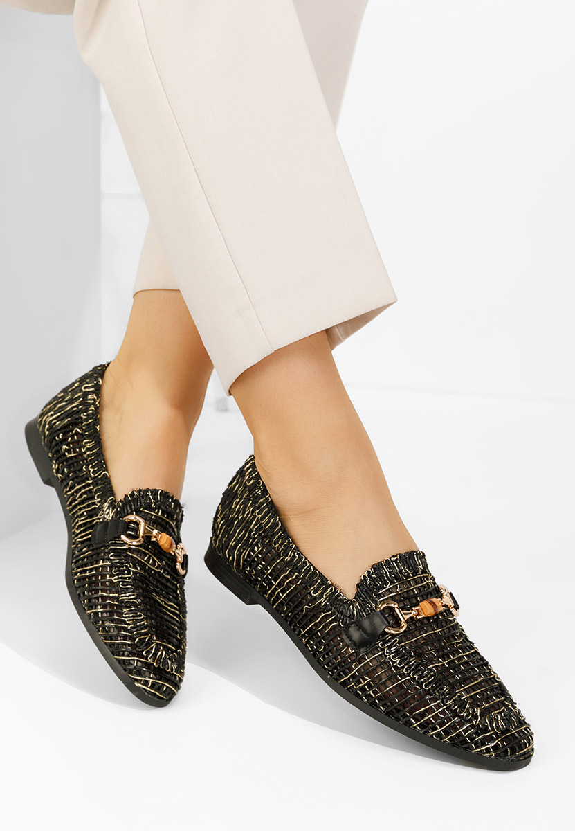 Czarne mokasyny damskie Jayna