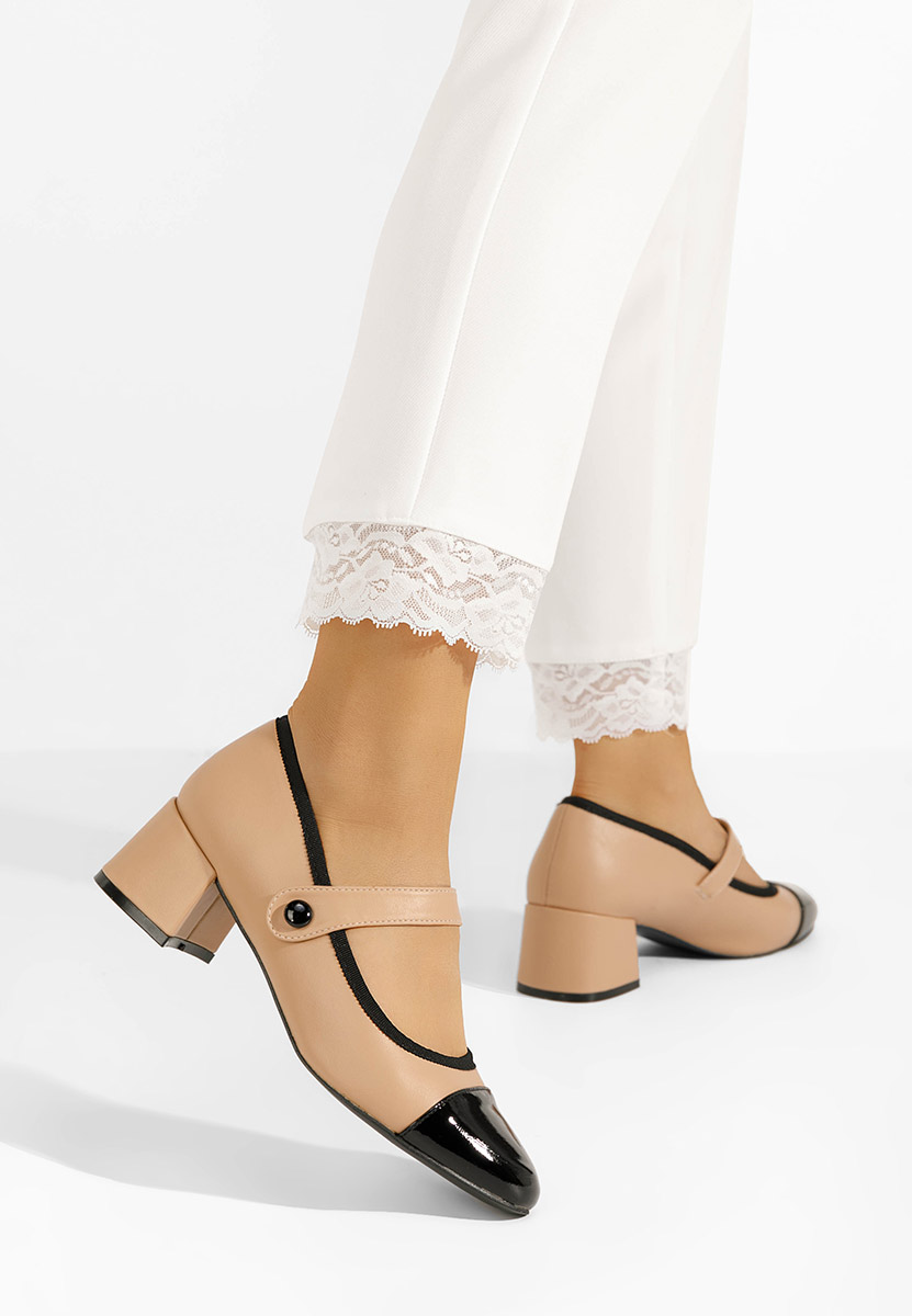 Beżowe półbuty damskie Carynne