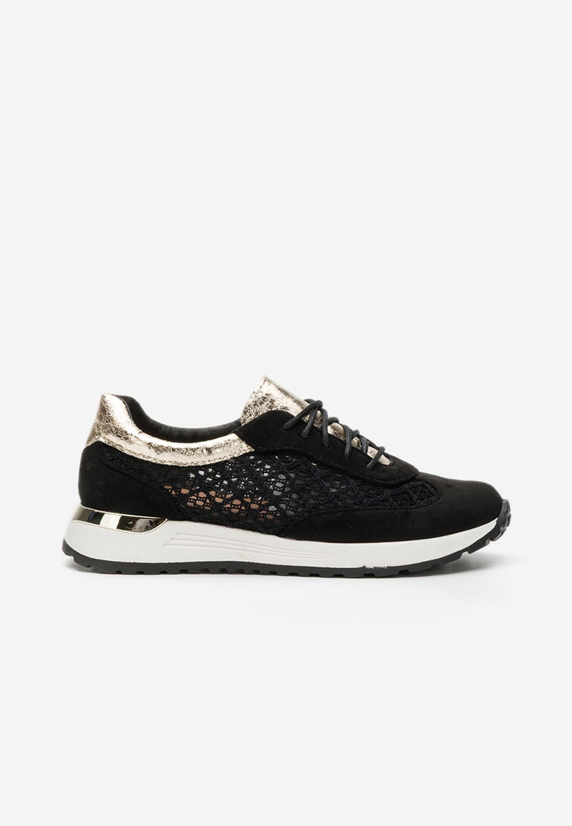 Czarne sneakersy damskie Deena