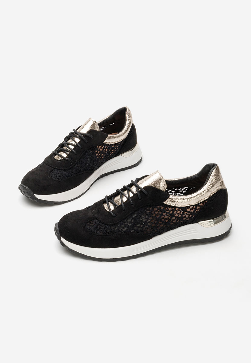 Czarne sneakersy damskie Deena