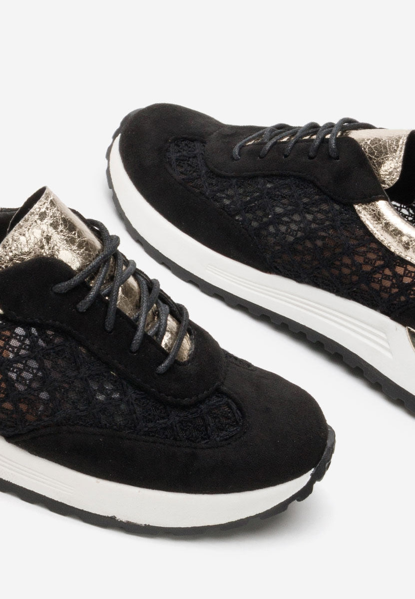 Czarne sneakersy damskie Deena