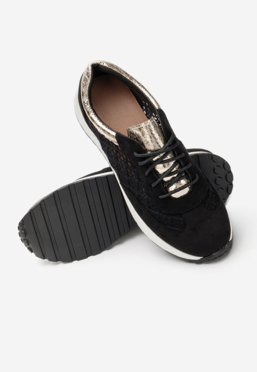 Czarne sneakersy damskie Deena