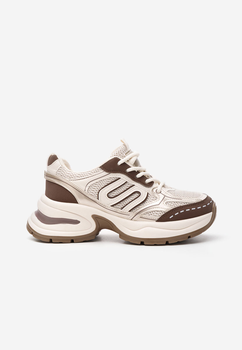 Beżowe sneakersy na platformie Jolysa