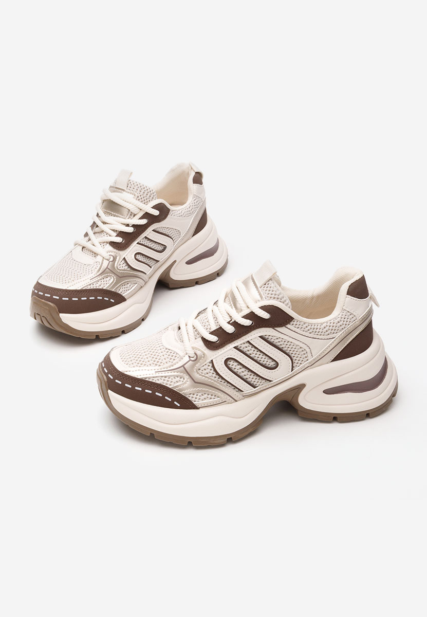 Beżowe sneakersy na platformie Jolysa
